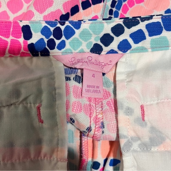 Lilly Pulitzer Adie Shorts Multi Tile Wave Size 4 Summer Style 20948 - Picture 6 of 8